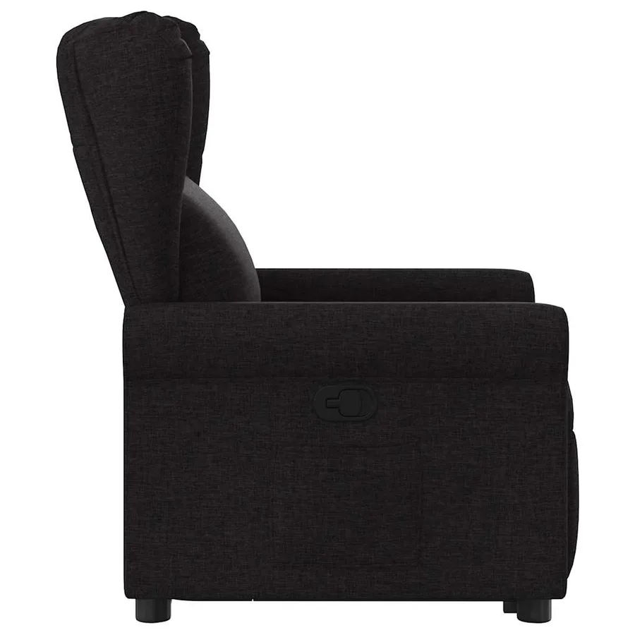 Fauteuil inclinable noir tissu - 5
