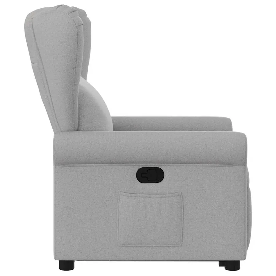 Fauteuil inclinable gris nuage tissu - 5