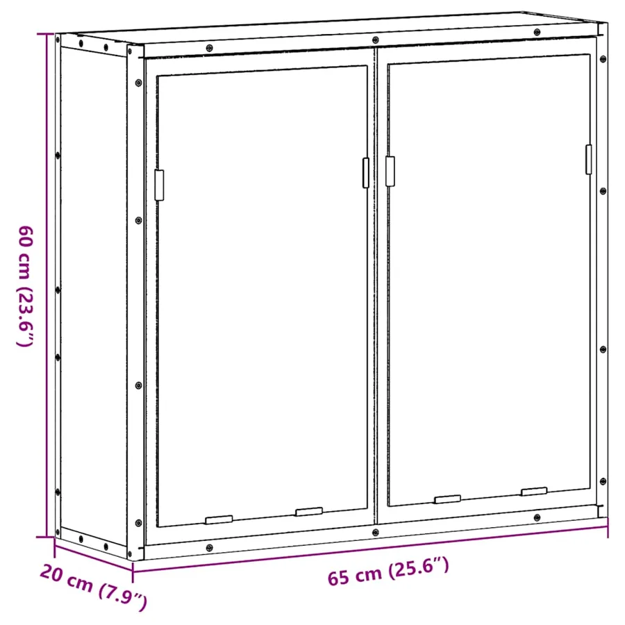 Armoire à miroir de salle de bain chêne fumé bois d’ingénierie - 12