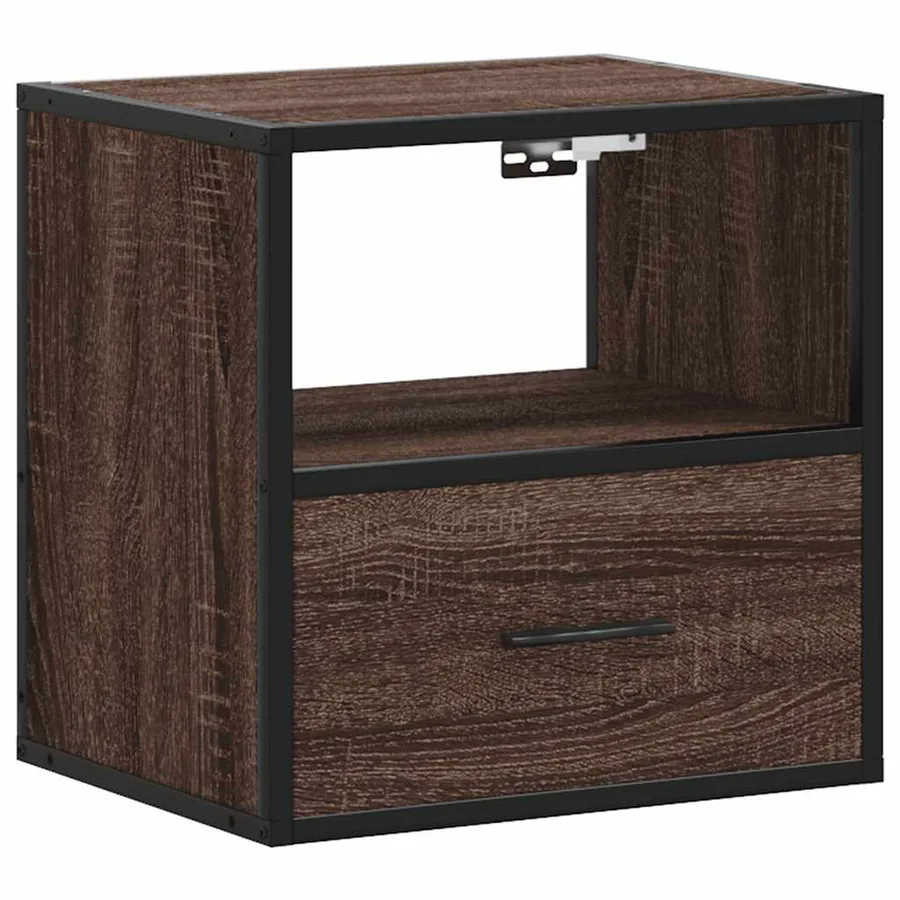 Tables de chevet murales 2 pcs chêne marron 40x31x39,5 cm - 6