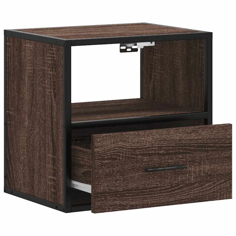 Tables de chevet murales 2 pcs chêne marron 40x31x39,5 cm - 9