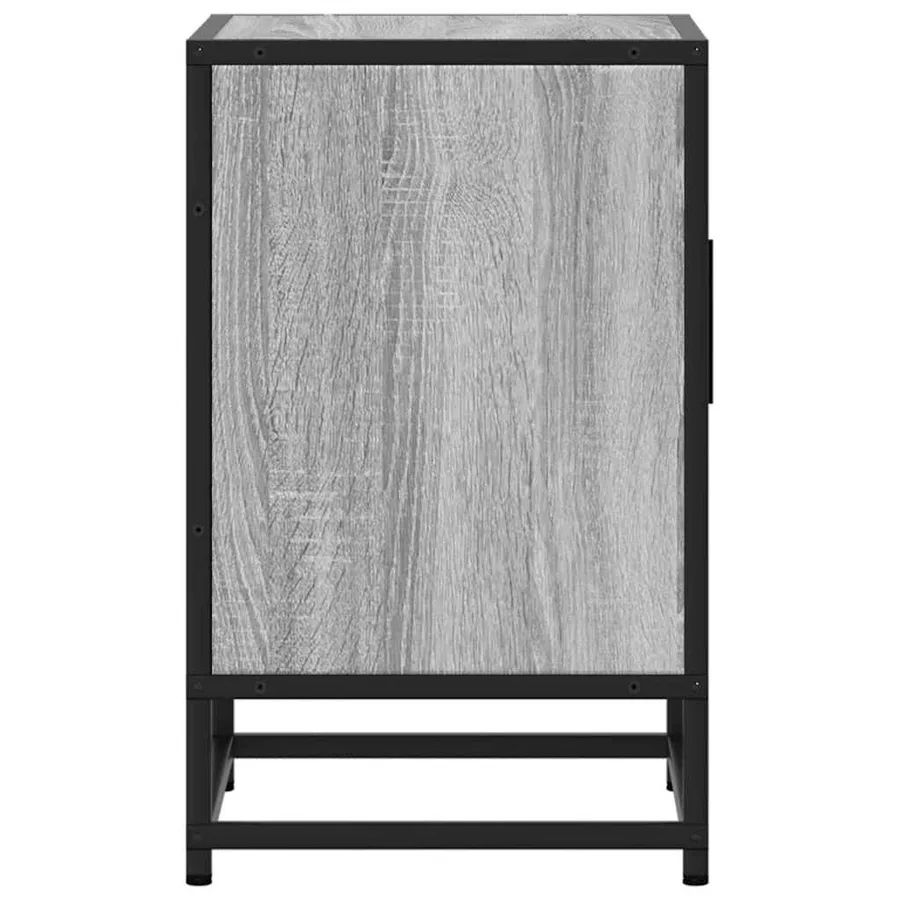 Table de chevet sonoma gris 40x31x50 cm bois d'ingénierie métal - 6