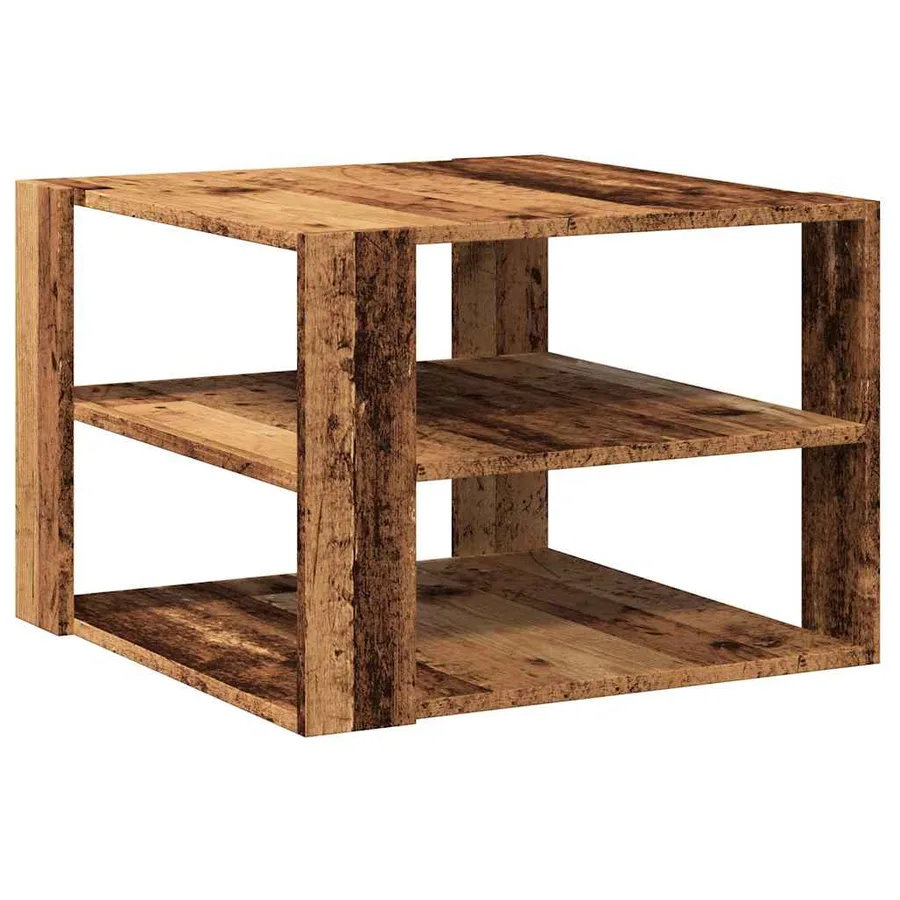 Table basse vieux bois 58x58x40 cm bois d'ingénierie - 2