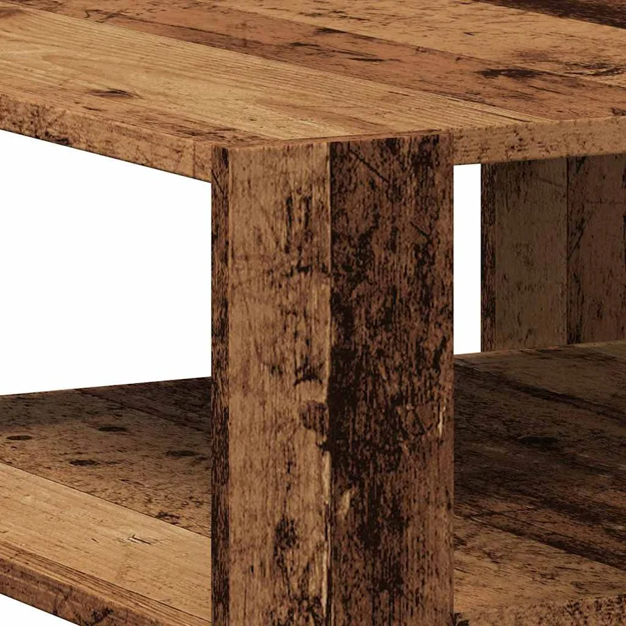 Table basse vieux bois 58x58x40 cm bois d'ingénierie - 7