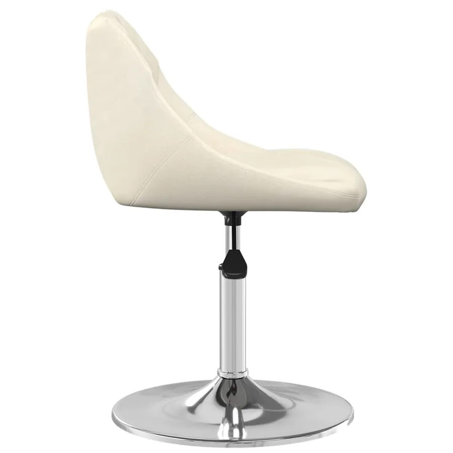 Chaises à manger pivotantes lot de 4 Crème Velours - 4