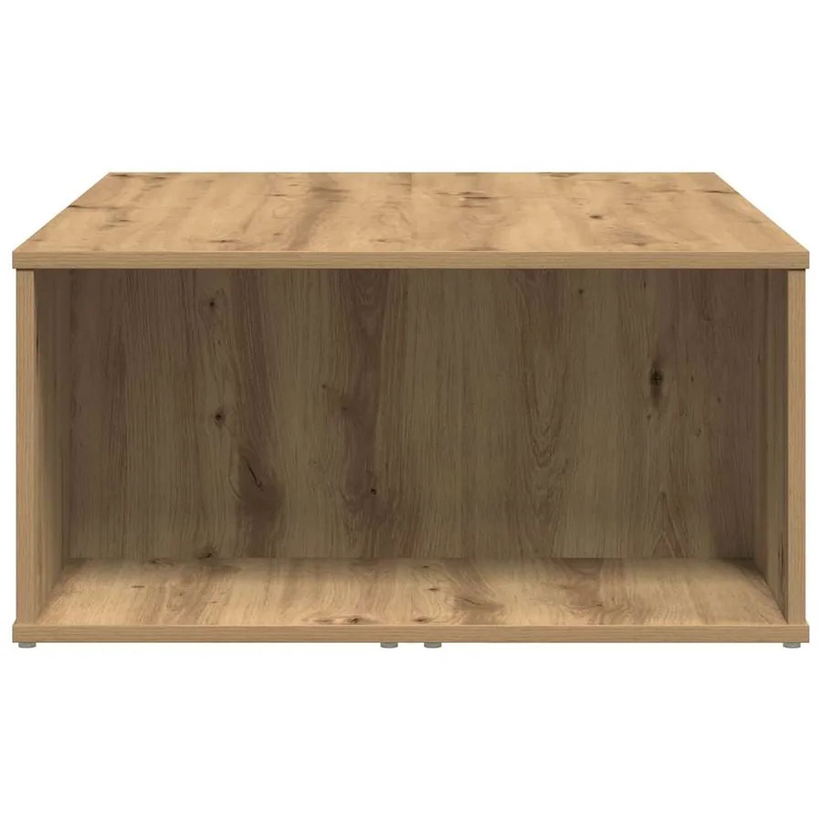 Table basse chêne artisanal 90x67x33 cm bois d'ingénierie - 5