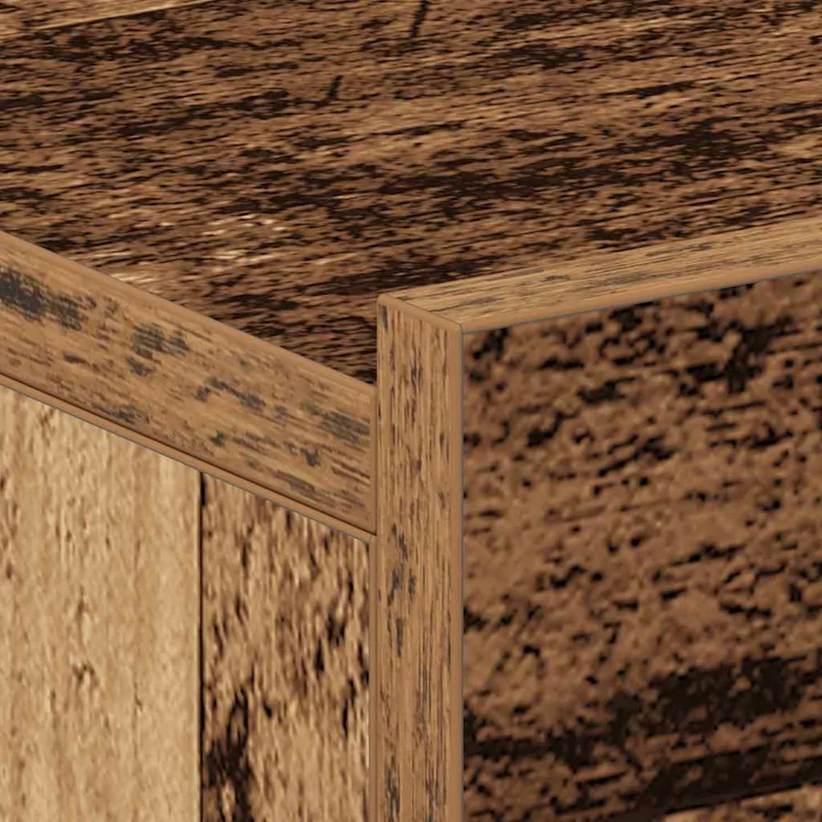Tables de chevet flottantes 2 pcs vieux bois bois d'ingénierie - 10