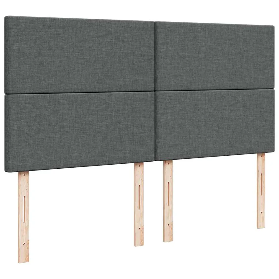Cadre de lit ottoman avec matelas gris foncé 180x200 cm tissu - 10