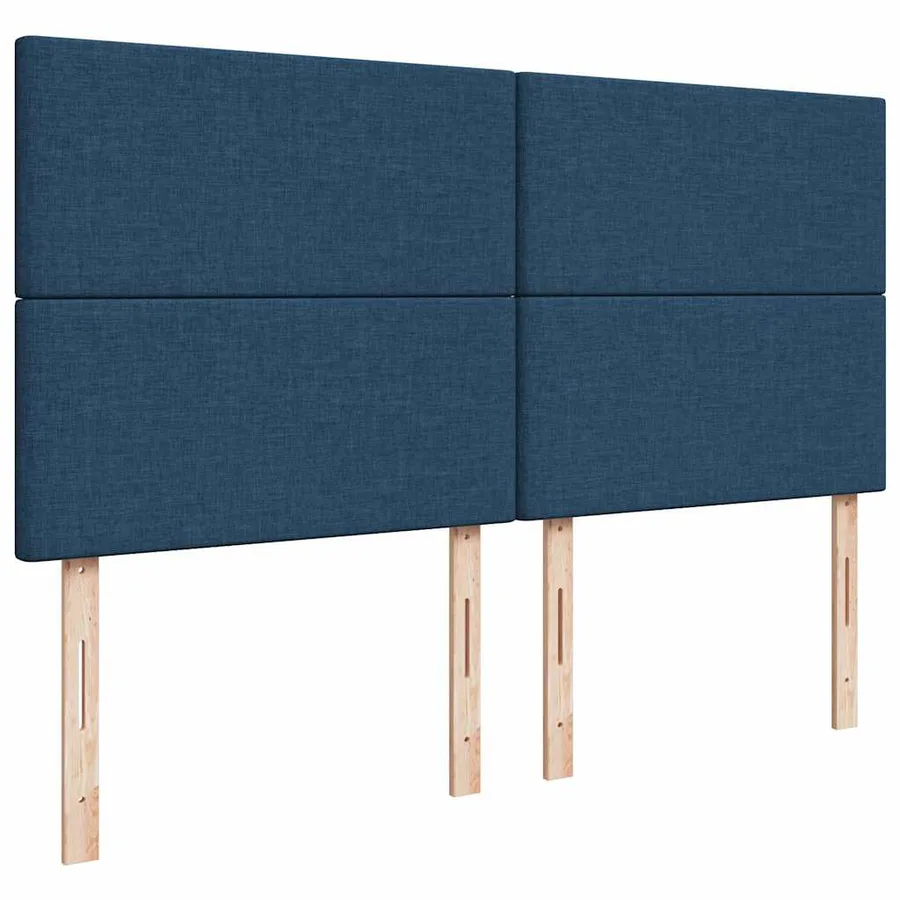 Cadre de lit ottoman avec matelas bleu 180x200 cm tissu - 9