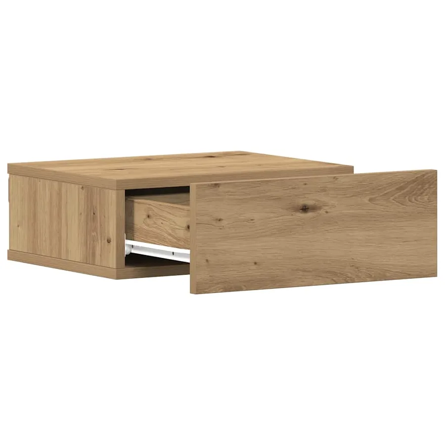 Tables de chevet flottantes 2 pcs chêne artisanal 40x32x15 cm - 6