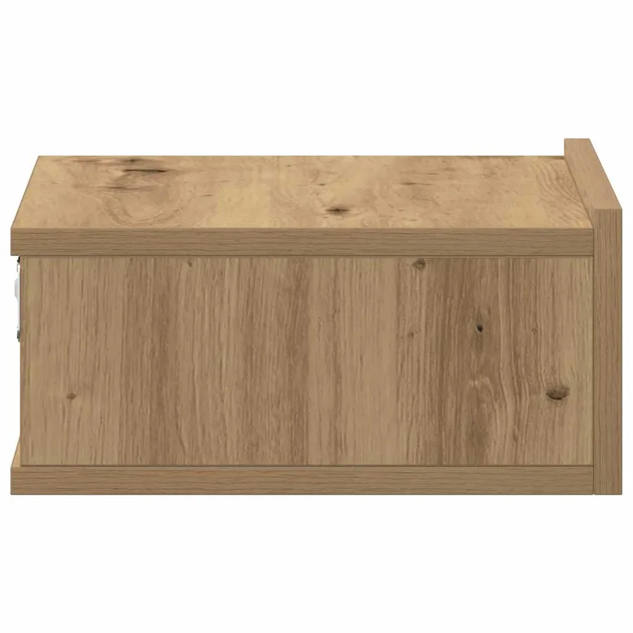 Tables de chevet flottantes 2 pcs chêne artisanal 40x32x15 cm - 8