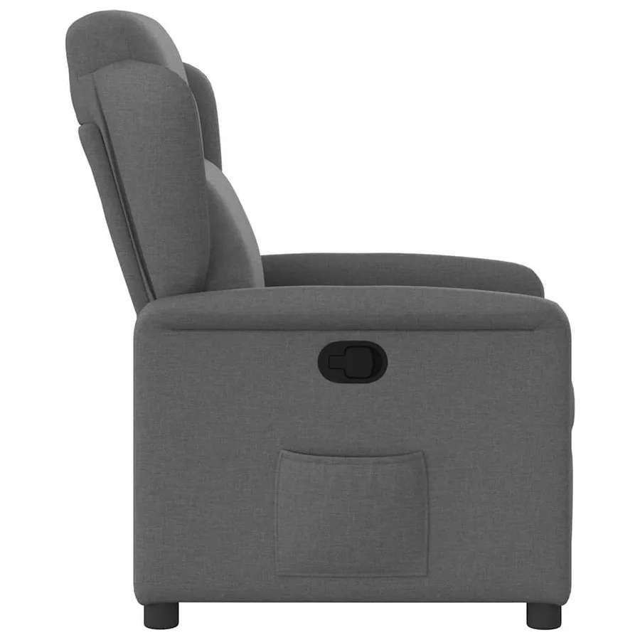 Fauteuil inclinable Gris foncé Tissu - 4
