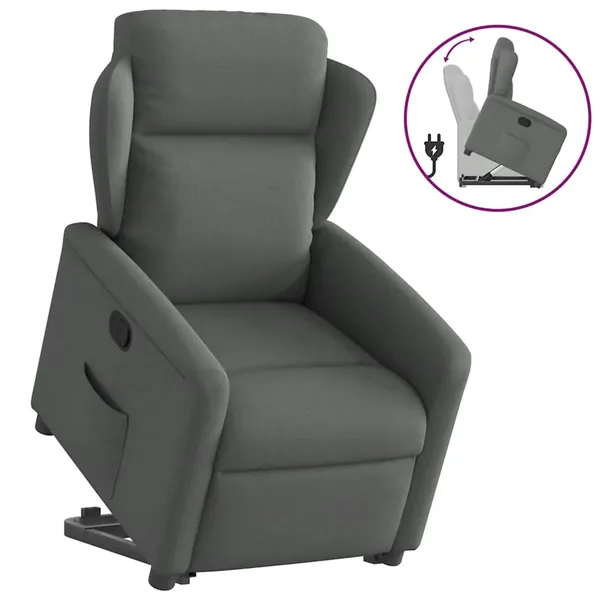 Fauteuil inclinable Gris foncé Tissu