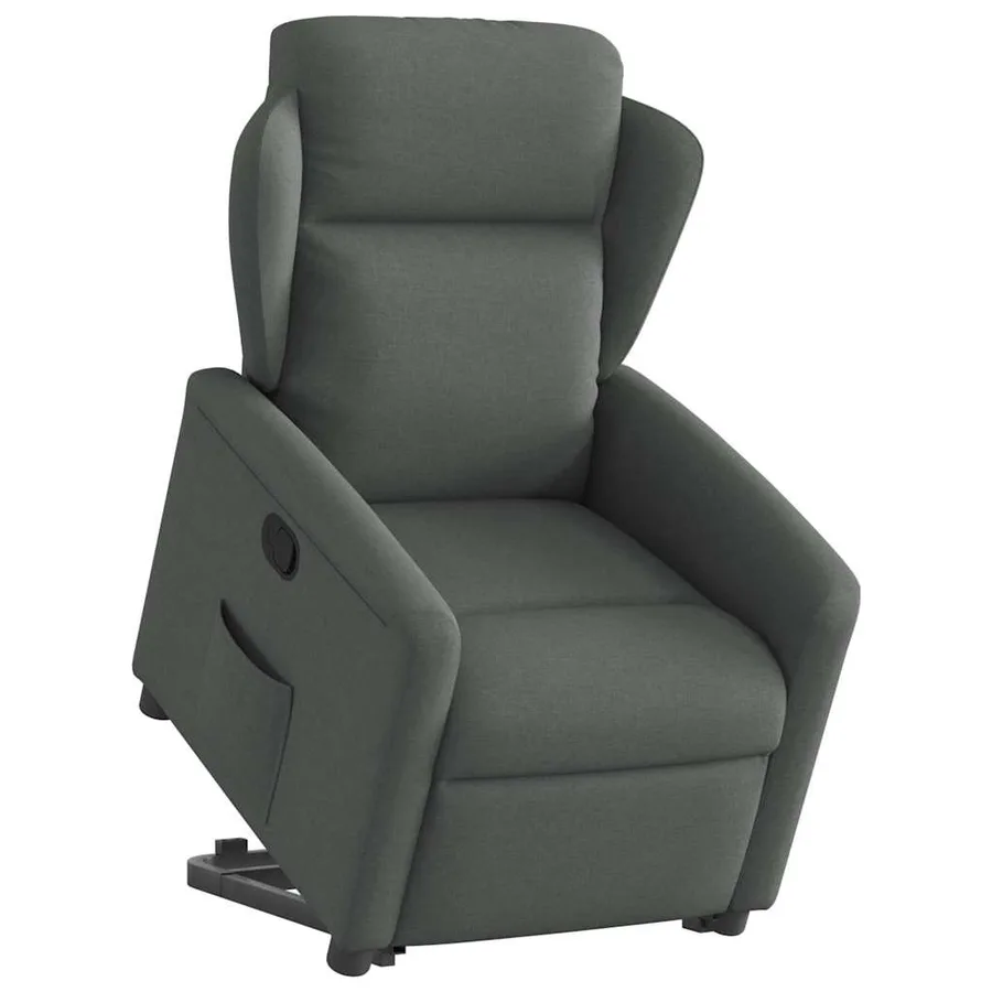 Fauteuil inclinable Gris foncé Tissu - 3
