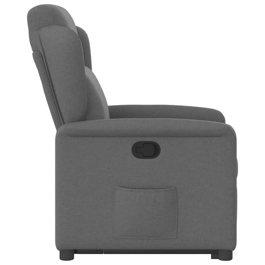 Fauteuil inclinable Gris foncé Tissu - 6