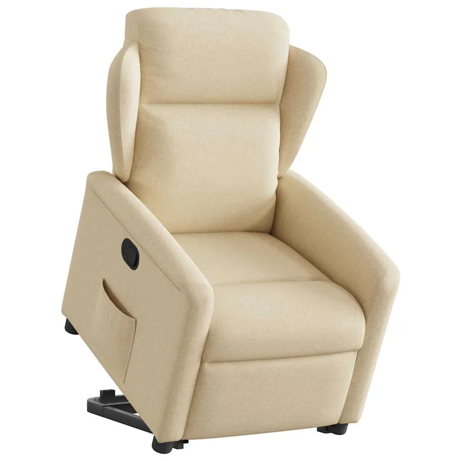 Fauteuil inclinable Crème Tissu - 3