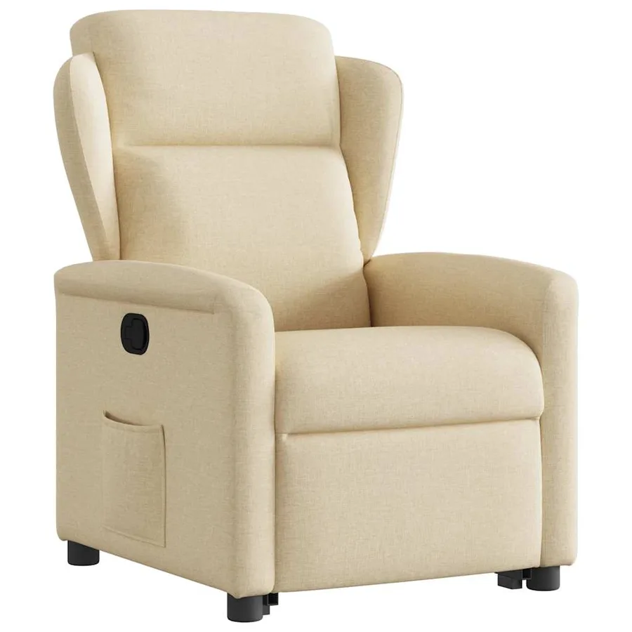 Fauteuil inclinable Crème Tissu - 4