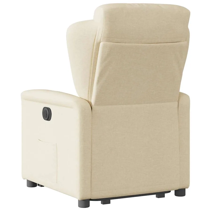 Fauteuil inclinable Crème Tissu - 7