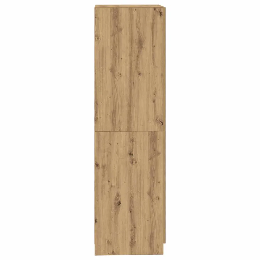 Garde-robe chêne artisanal 80x52x180 cm bois d'ingénierie - 5