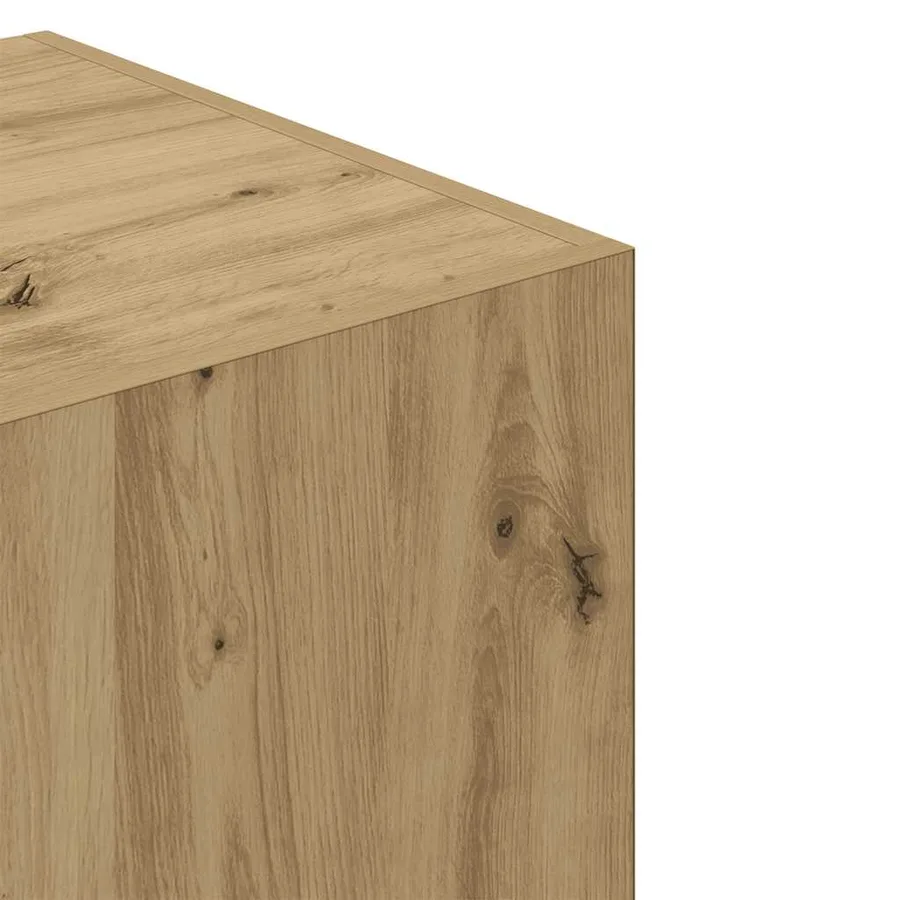Garde-robe chêne artisanal 80x52x180 cm bois d'ingénierie - 7
