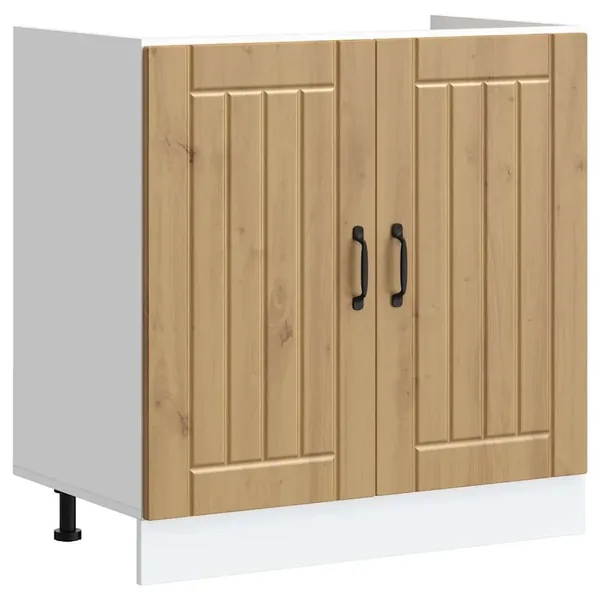 Meuble de base de lavabo Lucca chêne artisanal bois ingénierie