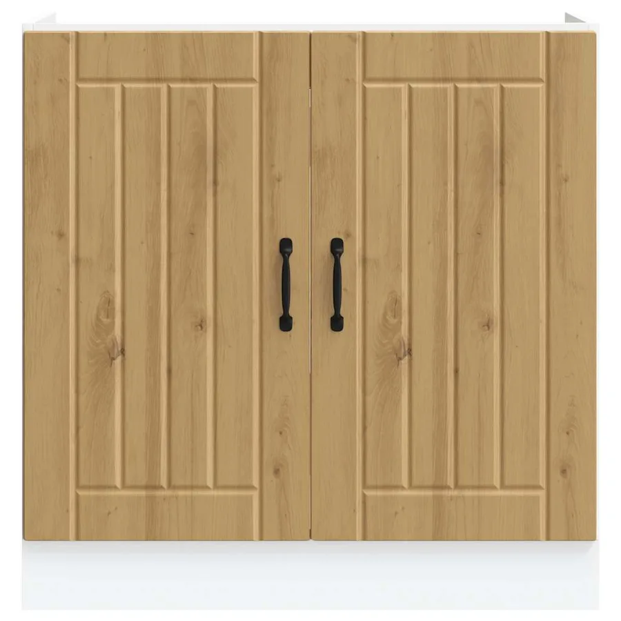Meuble de base de lavabo Lucca chêne artisanal bois ingénierie - 4