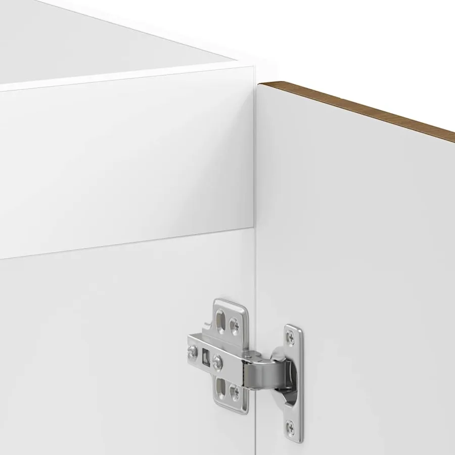 Meuble de base de lavabo Lucca chêne marron bois d'ingénierie - 9