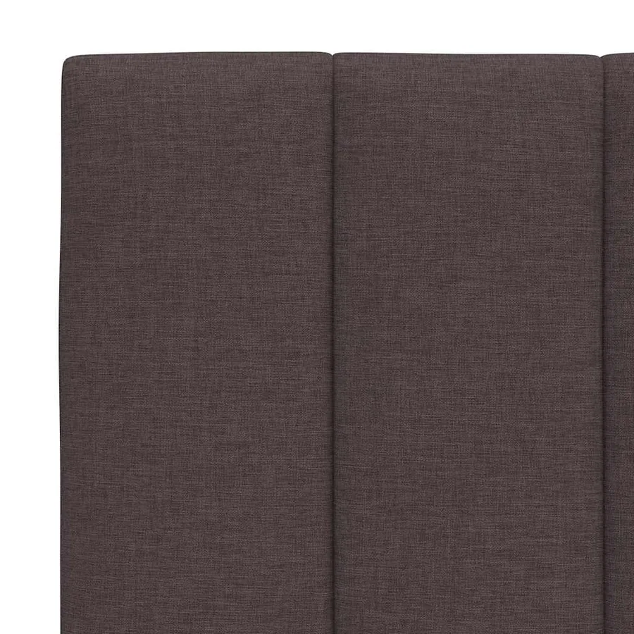 Lit avec matelas Hanko marron foncé 200x200 cm tissu - 11
