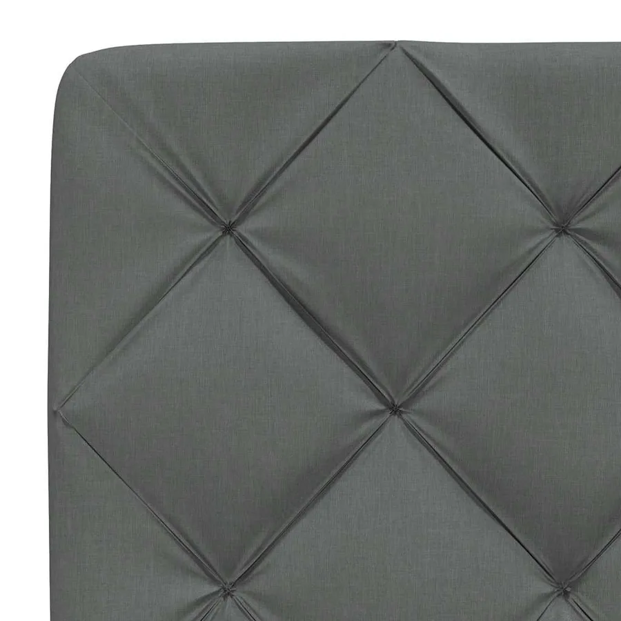 Lit avec matelas gris foncé 180x200 cm tissu - 10