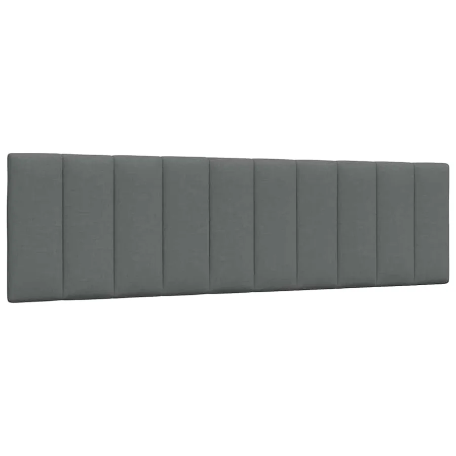 Cadre de lit sans matelas Hanko gris foncé 180x200 cm tissu - 6