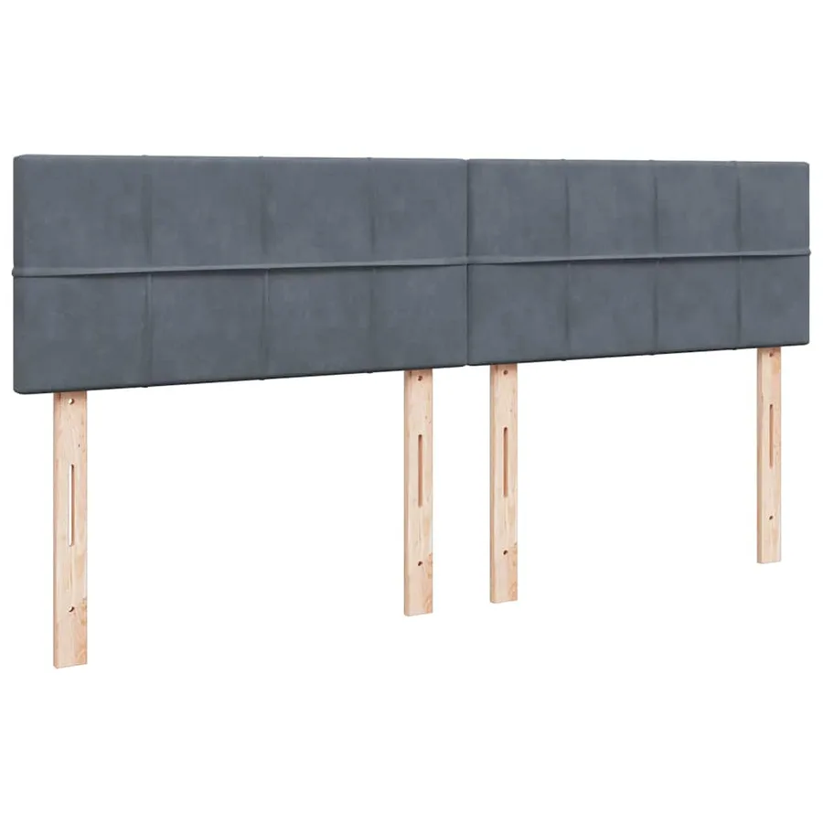 Cadre de lit ottoman avec matelas gris foncé 180x200 cm velours - 8