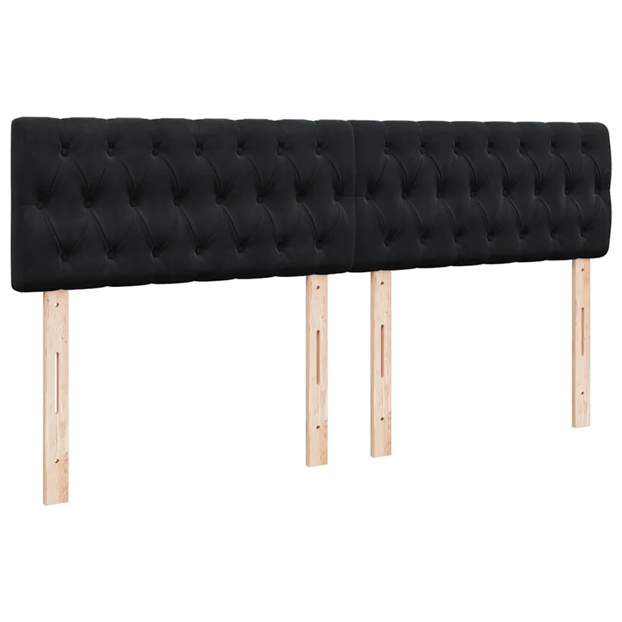 Cadre de lit ottoman avec matelas noir 180x200 cm velours - 9