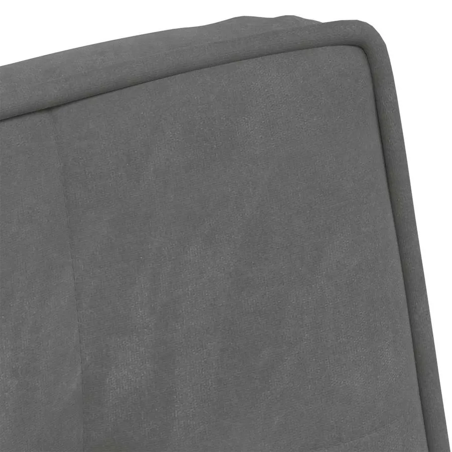 Chaise de relaxation gris foncé 64x74x84 cm velours - 7