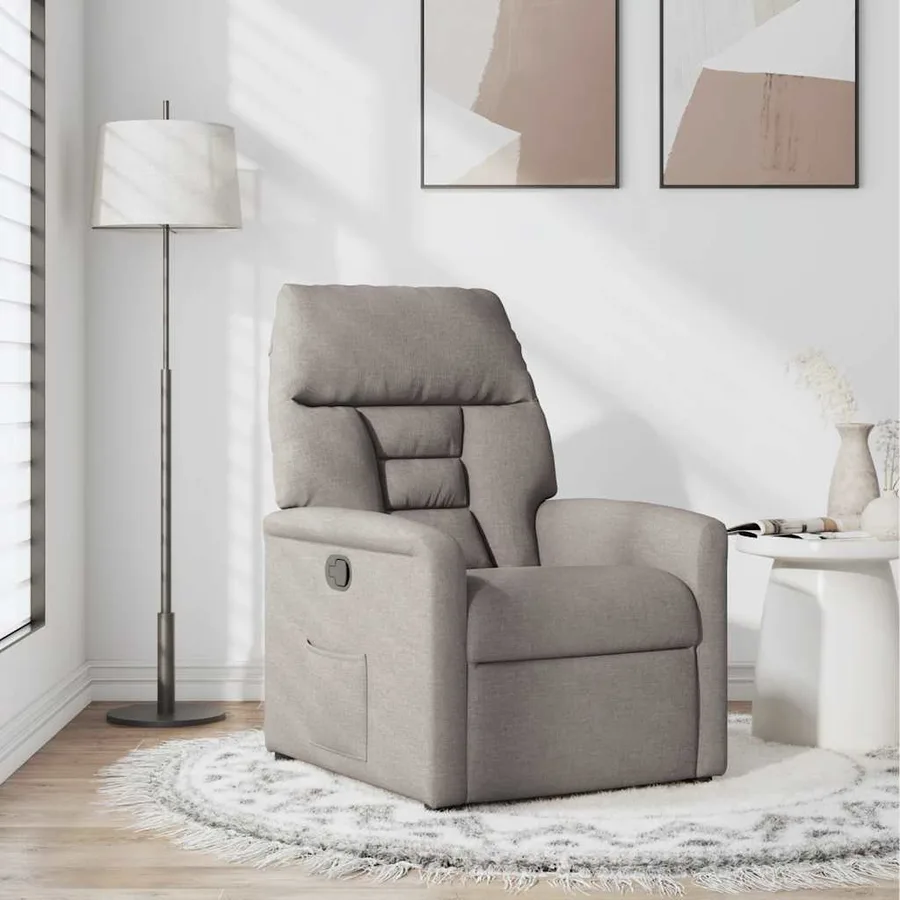 Fauteuil inclinable Taupe Tissu - 2