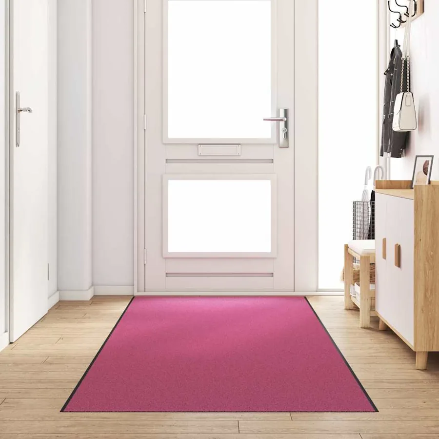 Tapis d'entrée Autre Rose et Noir 120 x 400 cm Polyamide et PVC
