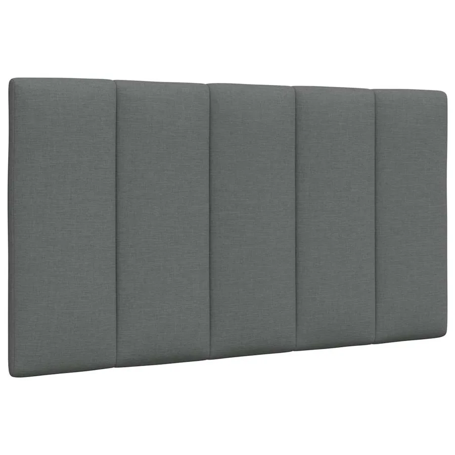 Lit avec matelas Hanko gris foncé 80x200 cm tissu - 9