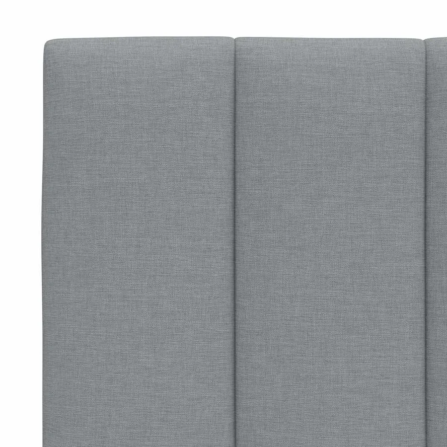 Cadre de lit sans matelas Hanko gris clair 80x200 cm tissu - 12