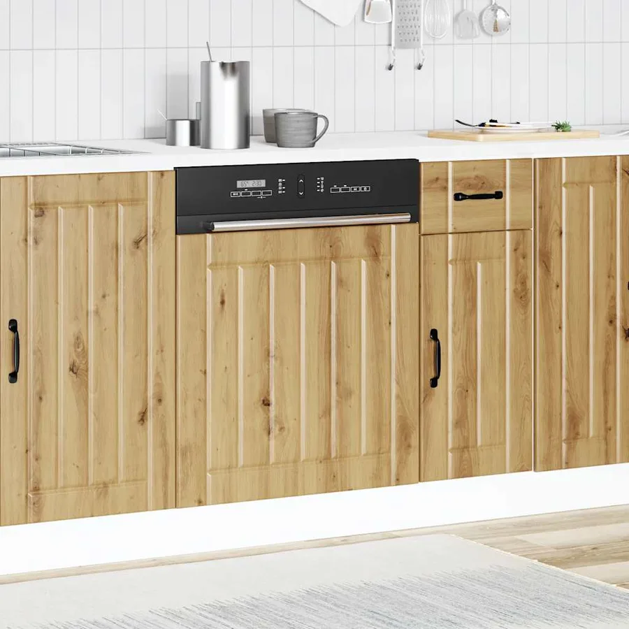 Panneau de lave-vaisselle Lucca chêne artisanal bois ingénierie - 3