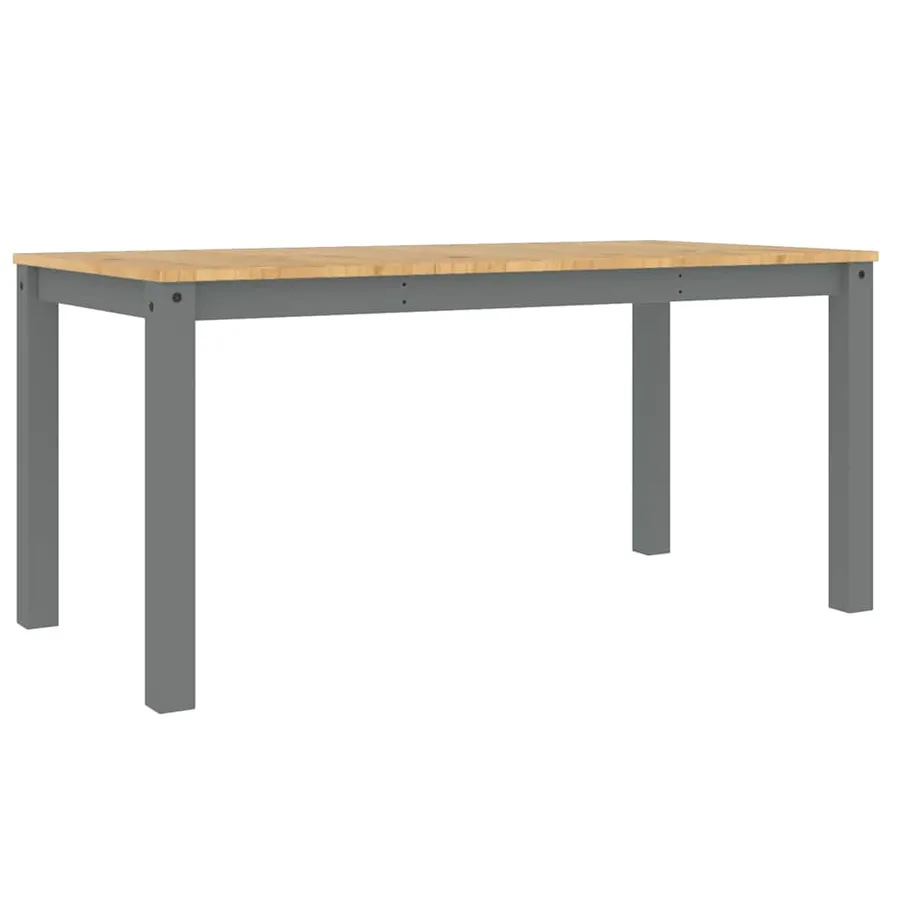 Ensemble à manger PANAMA 4 pcs gris bois de pin massif - 4