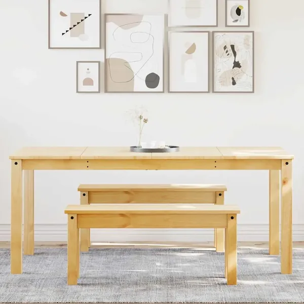 Ensemble à manger PANAMA 3 pcs bois de pin massif