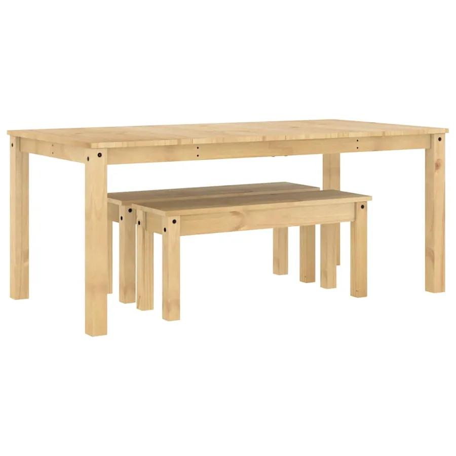 Ensemble à manger PANAMA 3 pcs bois de pin massif - 2