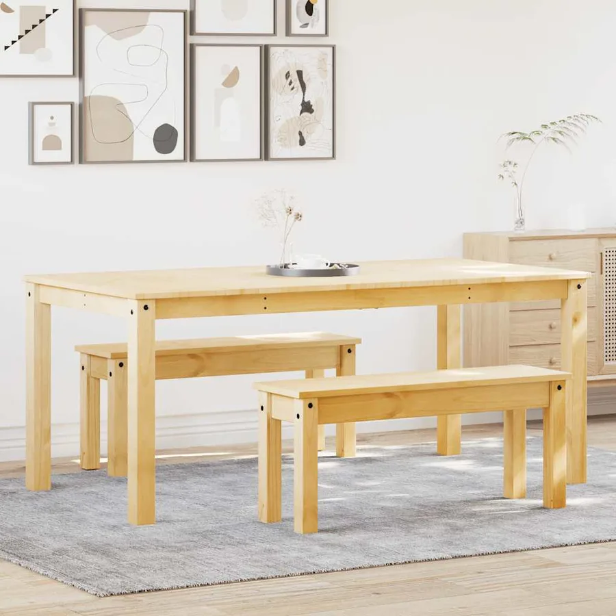 Ensemble à manger PANAMA 3 pcs bois de pin massif - 3