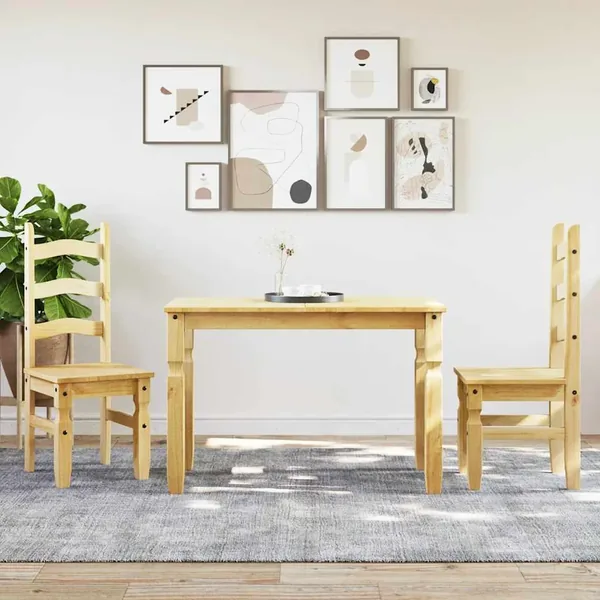 Ensemble à manger PANAMA 3 pcs bois de pin massif