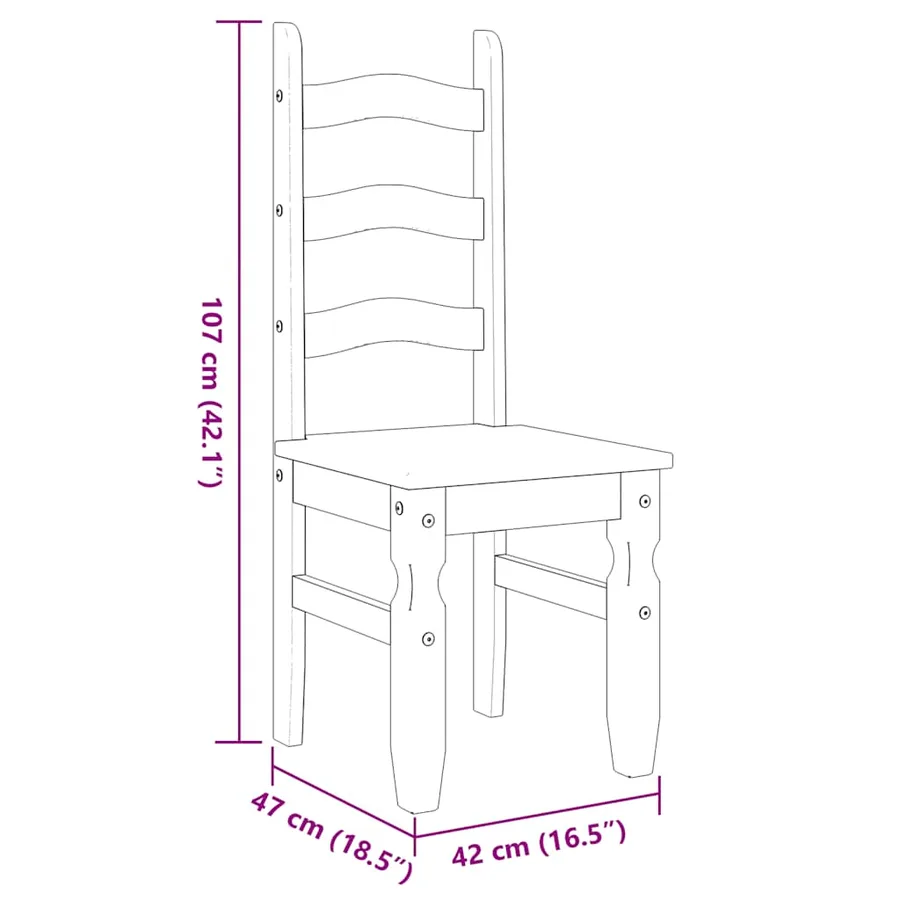 Ensemble à manger PANAMA 3 pcs bois de pin massif - 13
