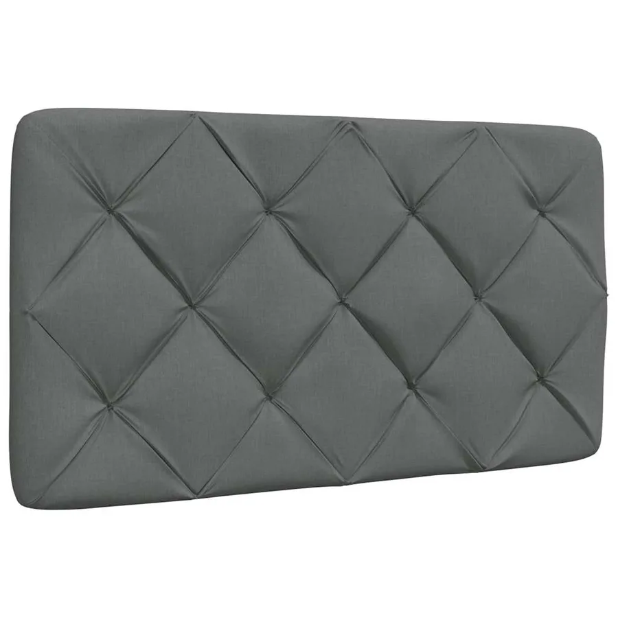 Lit avec matelas gris foncé 80x200 cm tissu - 9