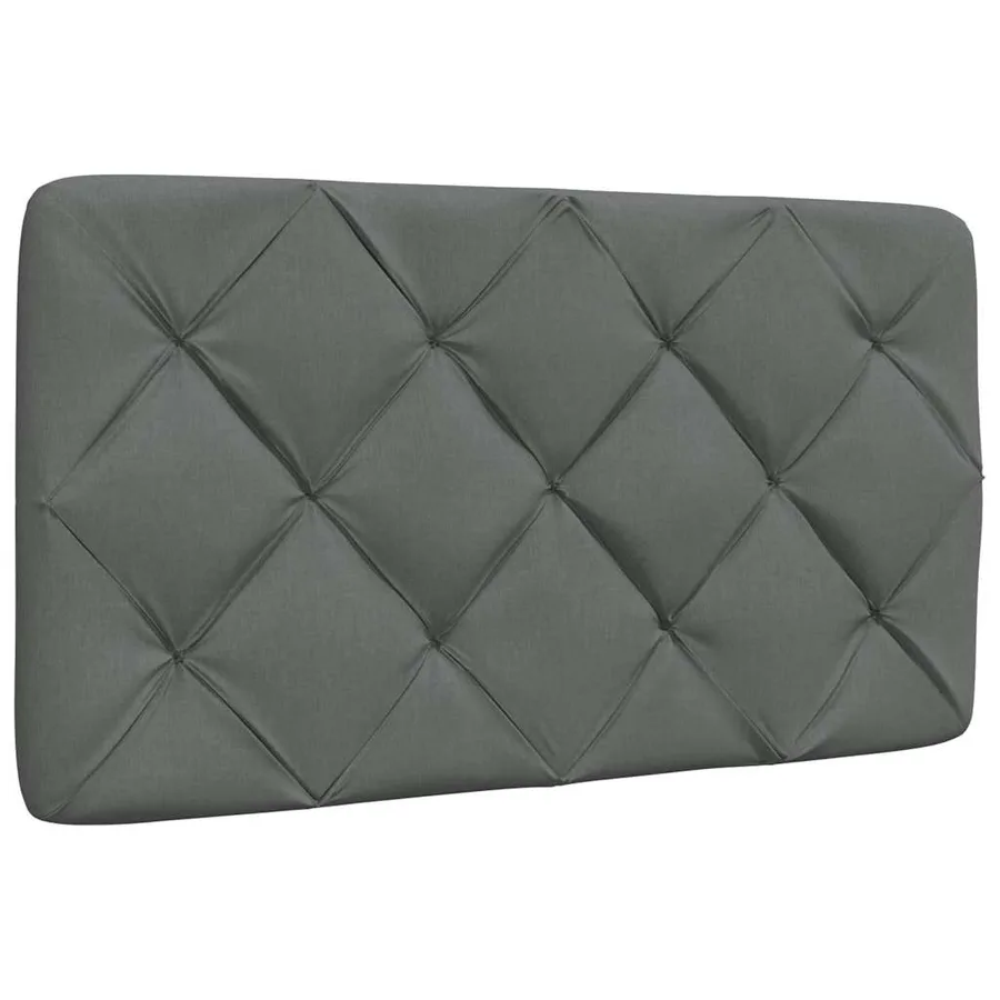 Cadre de lit sans matelas gris foncé 80x200 cm tissu - 7