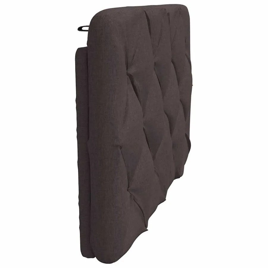 Coussin de tête de lit marron foncé 80 cm tissu - 5