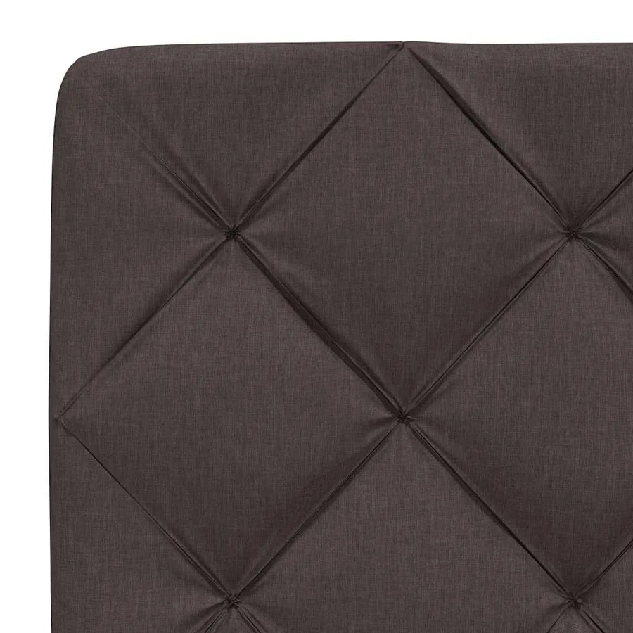 Cadre de lit avec LED sans matelas marron foncé 80x200 cm tissu - 12