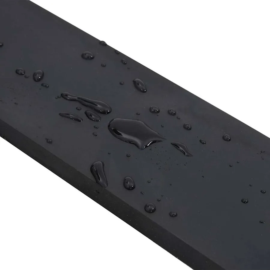 Bordure en caoutchouc de chasse-neige noir 150x8x1 cm - 5