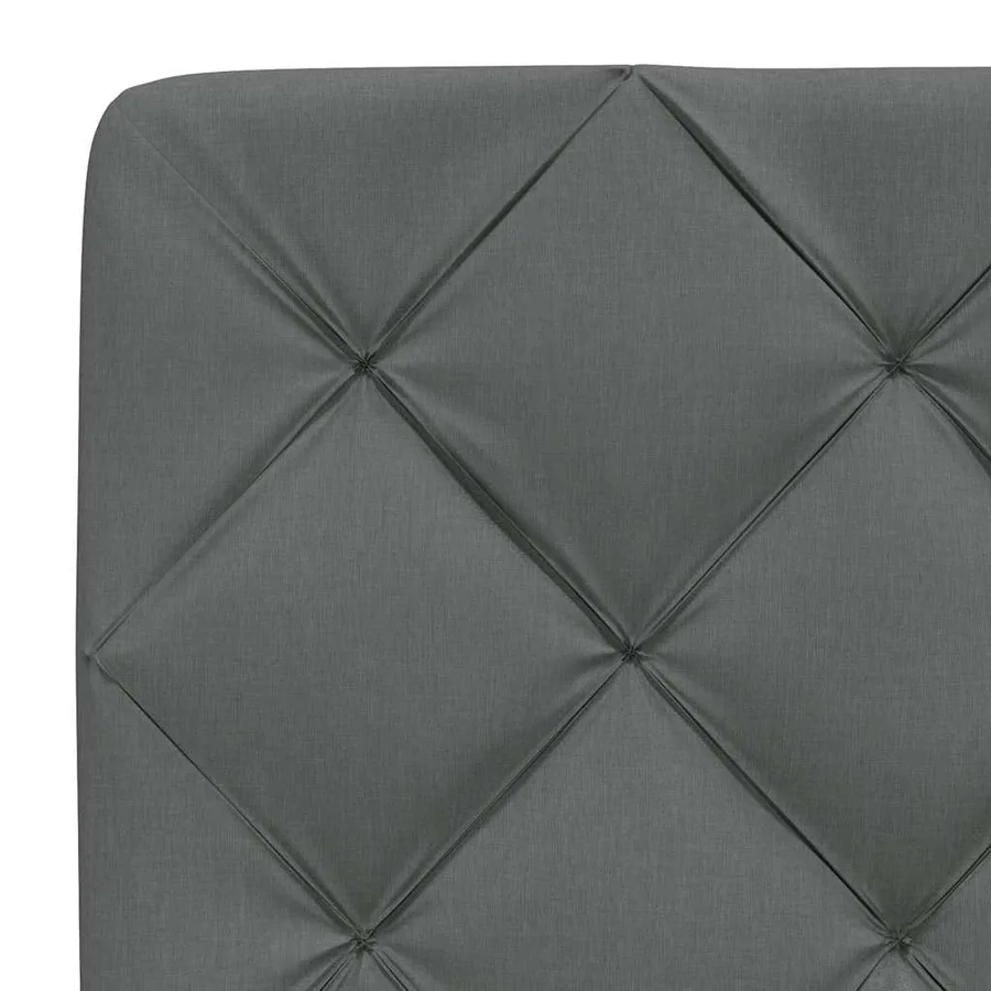 Cadre de lit avec LED sans matelas gris foncé 100x200 cm tissu - 11